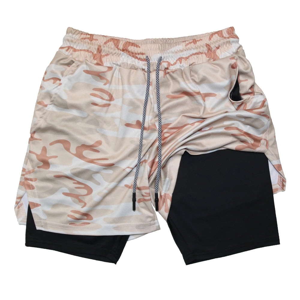 Men's Double Layer Fitness Shorts