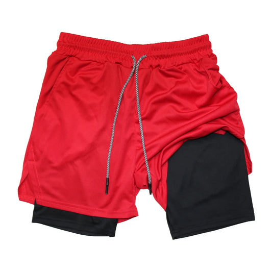 Men's Double Layer Fitness Shorts