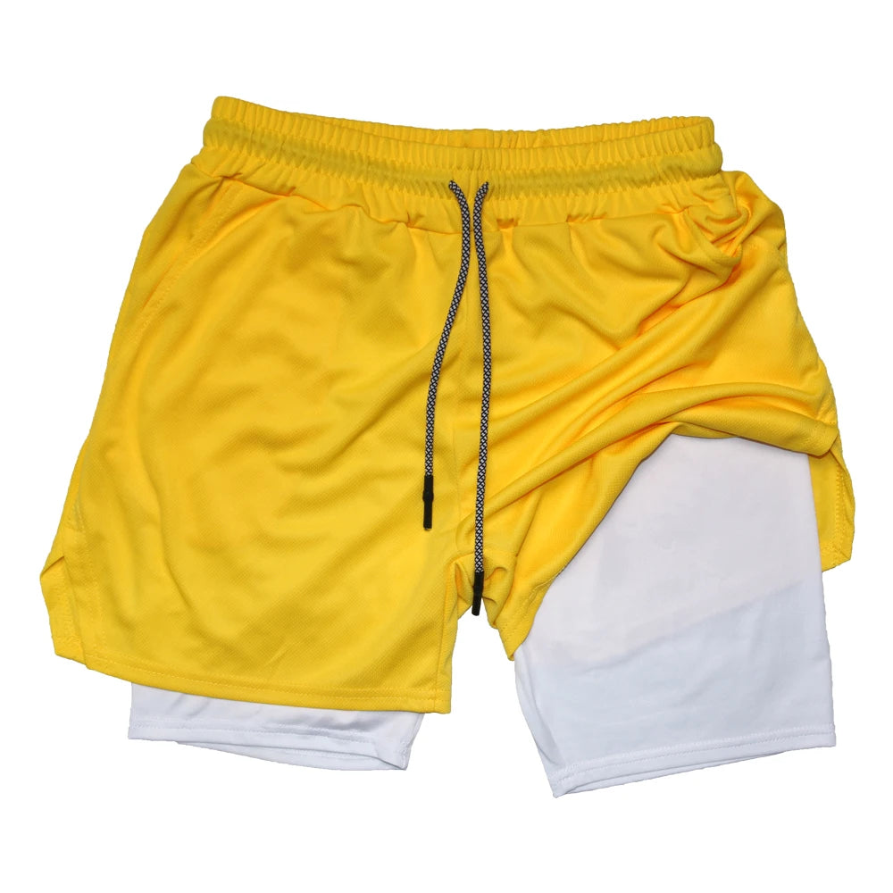Men's Double Layer Fitness Shorts