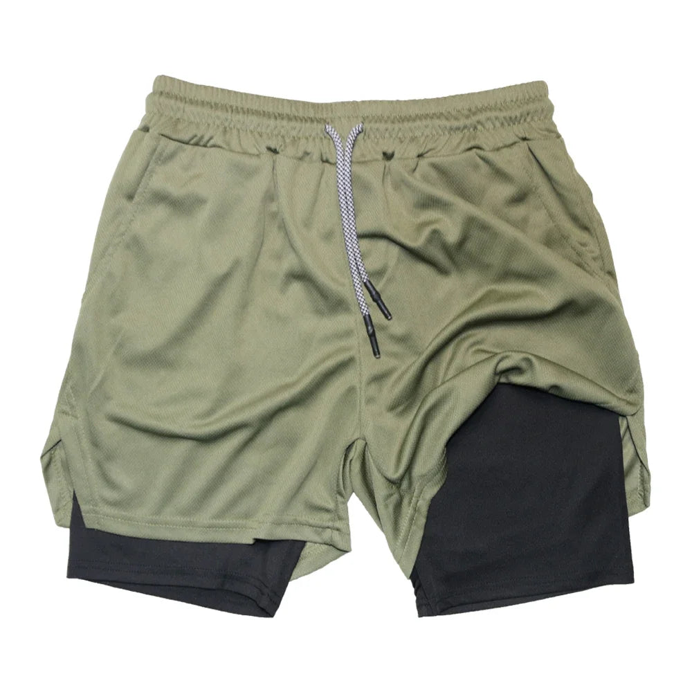Men's Double Layer Fitness Shorts