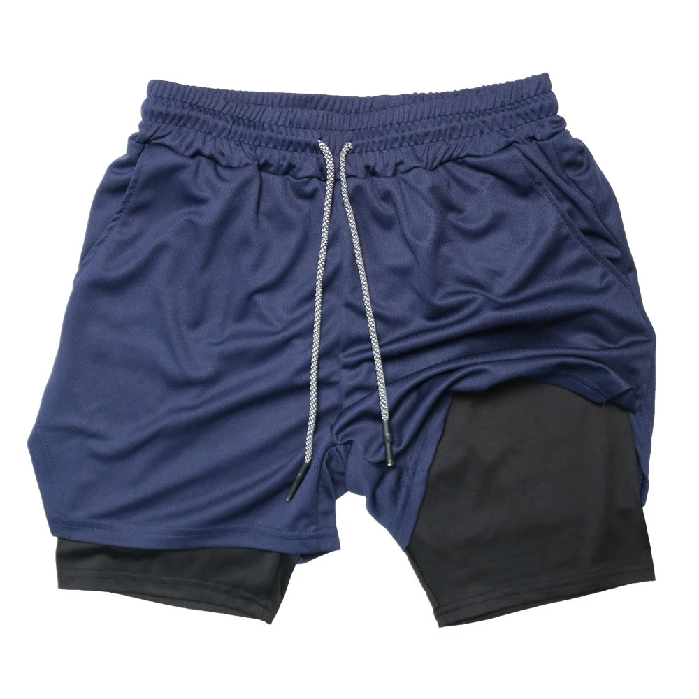 Men's Double Layer Fitness Shorts