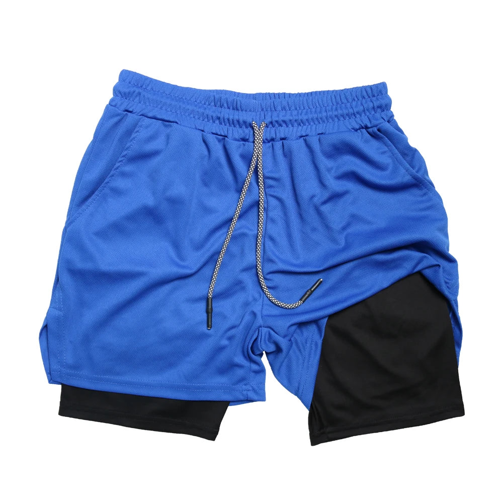 Men's Double Layer Fitness Shorts