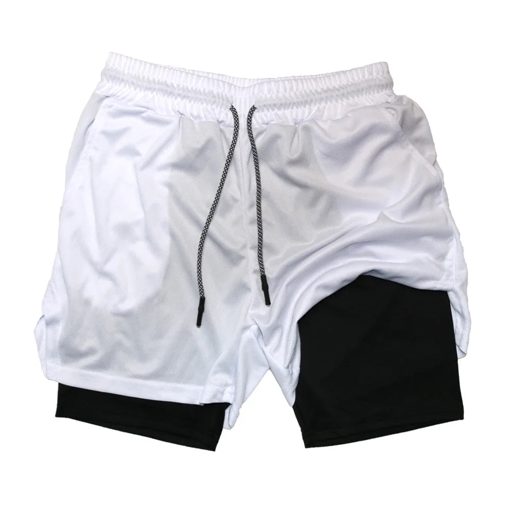 Men's Double Layer Fitness Shorts